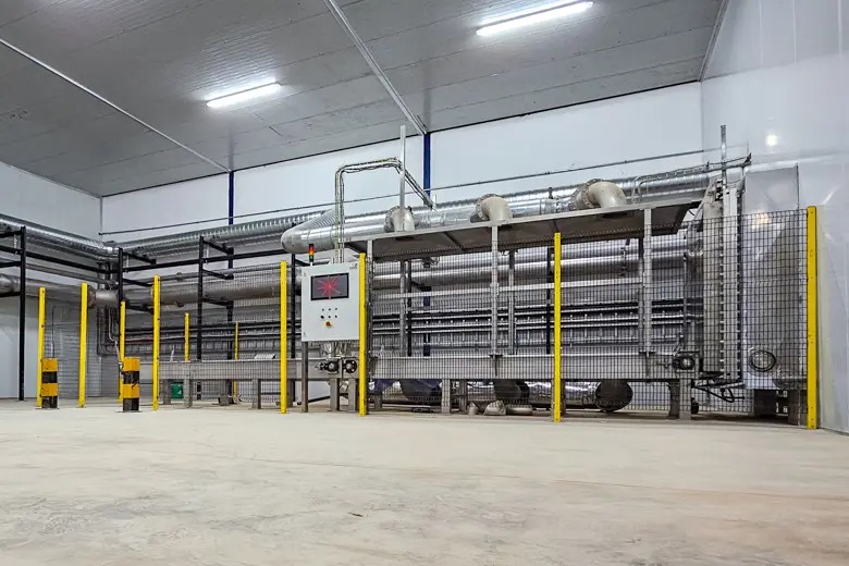 Food processing plant with stainless pipework, White River
